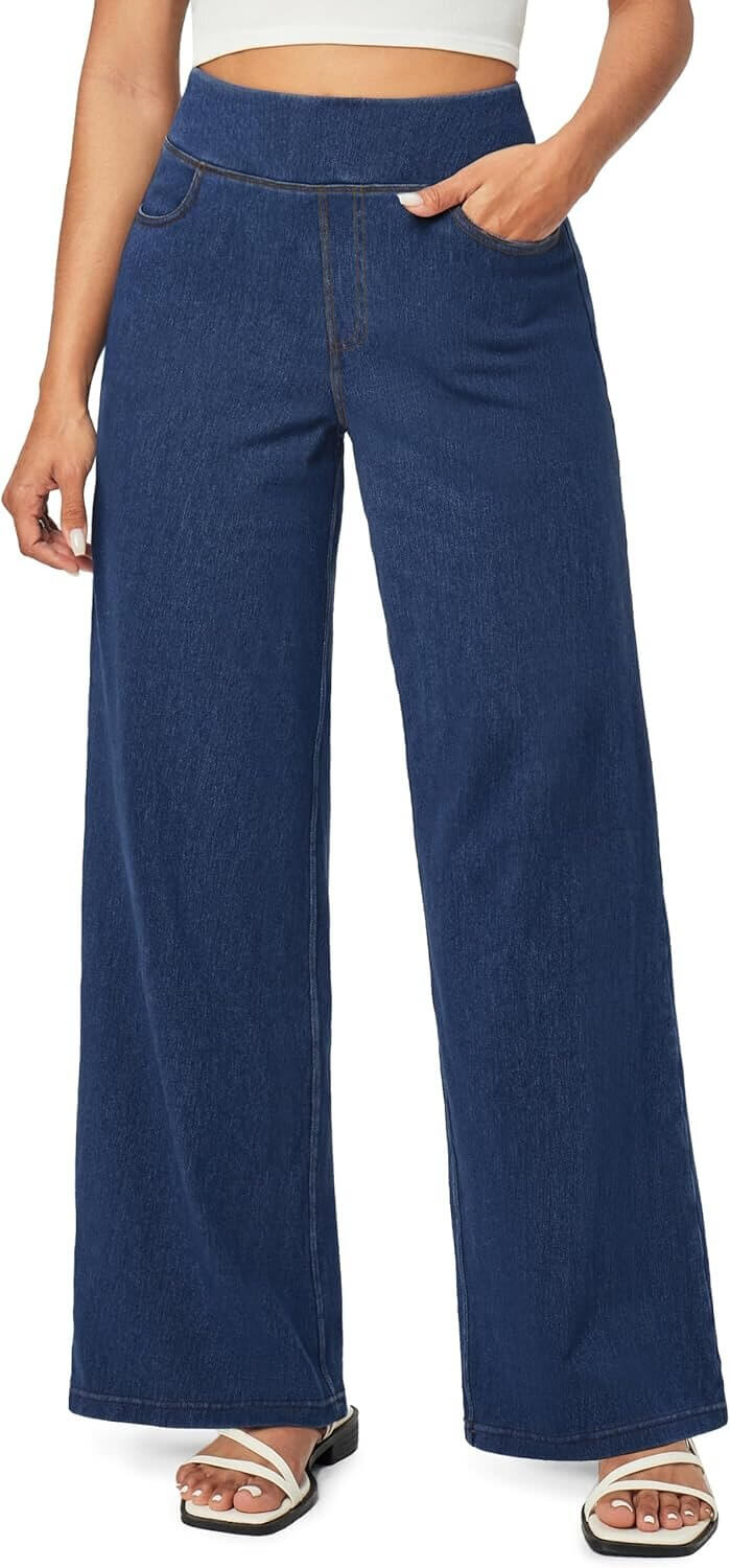 IUGA High Waisted Baggy Jeans - Comfortable Stretch Denim - Now 15% Off!