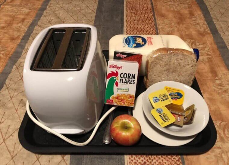 The Size of That Milk Seems Disproportionate to the Rest of This Luxurious Room Service Breakfast