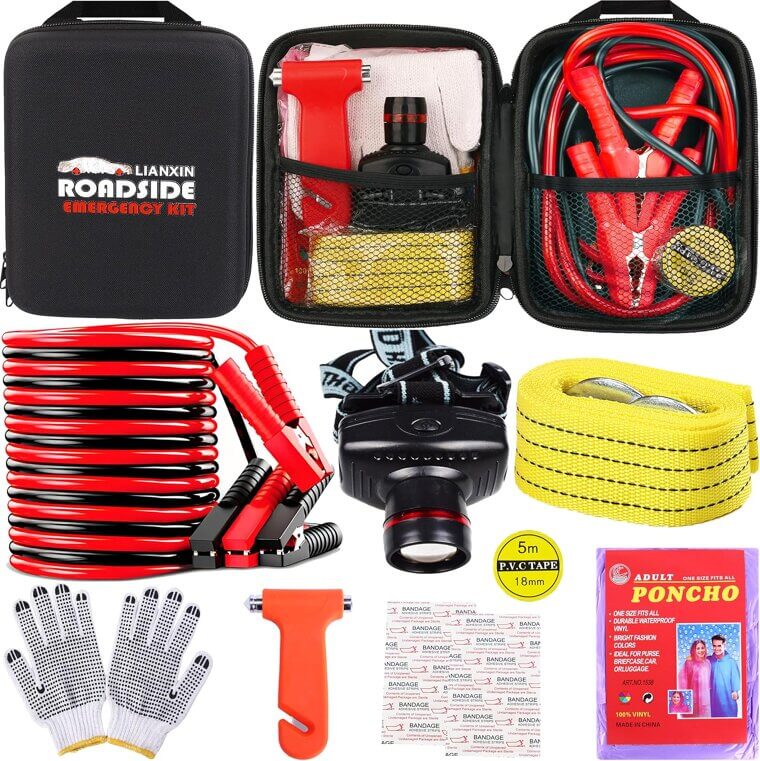 LIANXIN Emergency Kit - Comprehensive Roadside Safety Gear