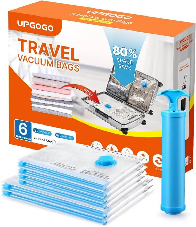 UPGOGO Vacuum Bags - Space-Saving Travel Essential - Now 14% Off!