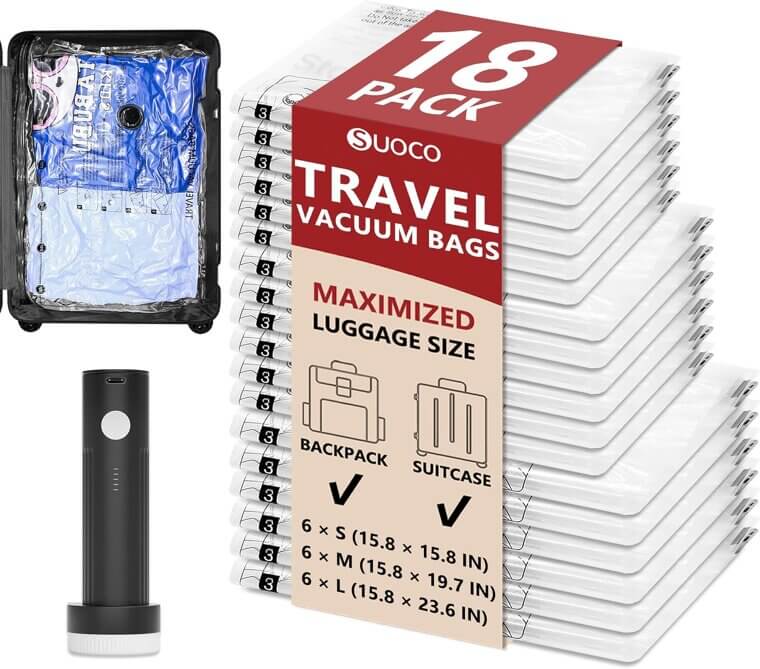 Travel Vacuum Bags - Maximize Packing Efficiency with Ease - 8% Off!