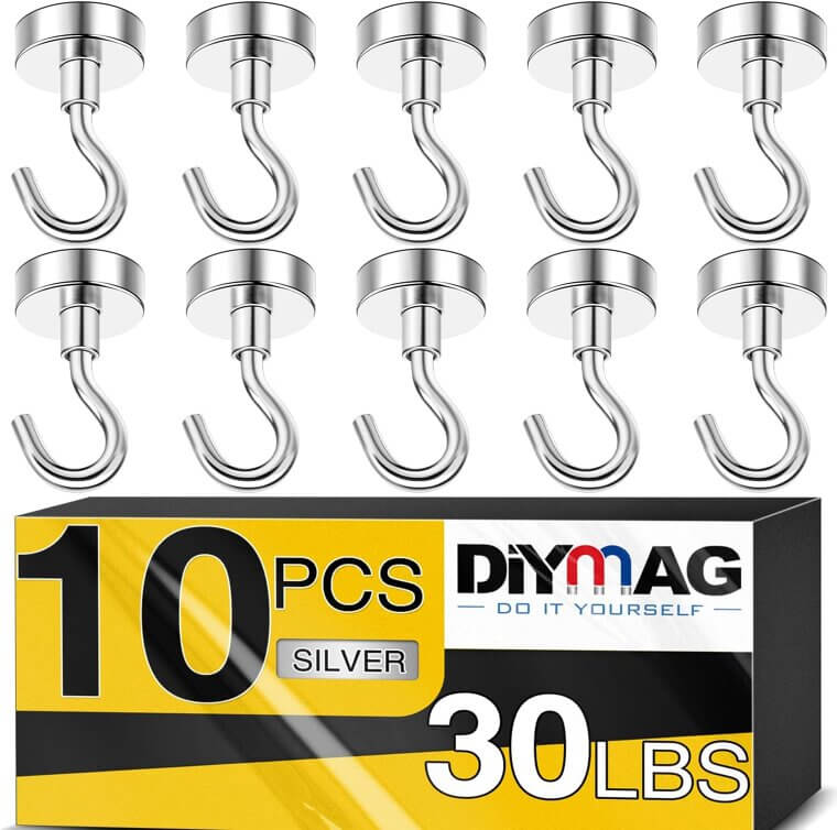 DIYMAG Magnetic Hooks - Perfect for Hanging Essentials Anywhere! - 11% Off!