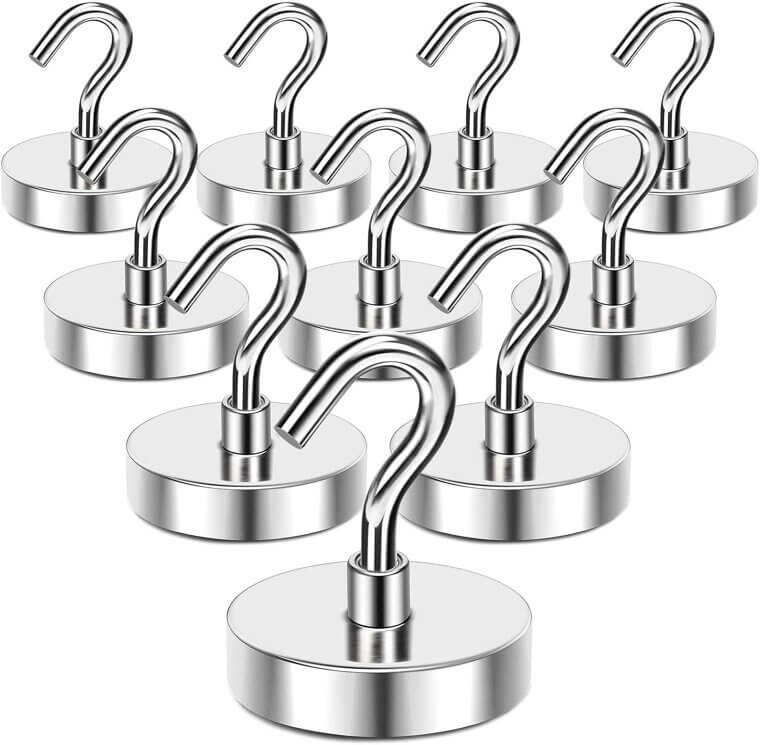 MIKEDE Magnetic Hooks - 120Lbs Heavy Duty for Versatile Use - 11% Off!