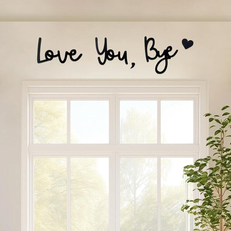 Wooden Love You Bye Sign - Charming Boho Decor for Every Room - Now 10% Off!