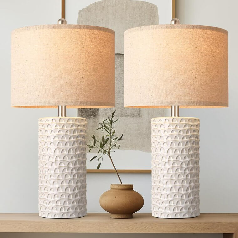 PARTPHONER Ceramic Lamps - Perfect for Rustic Farmhouse Decor - Now 33% Off!
