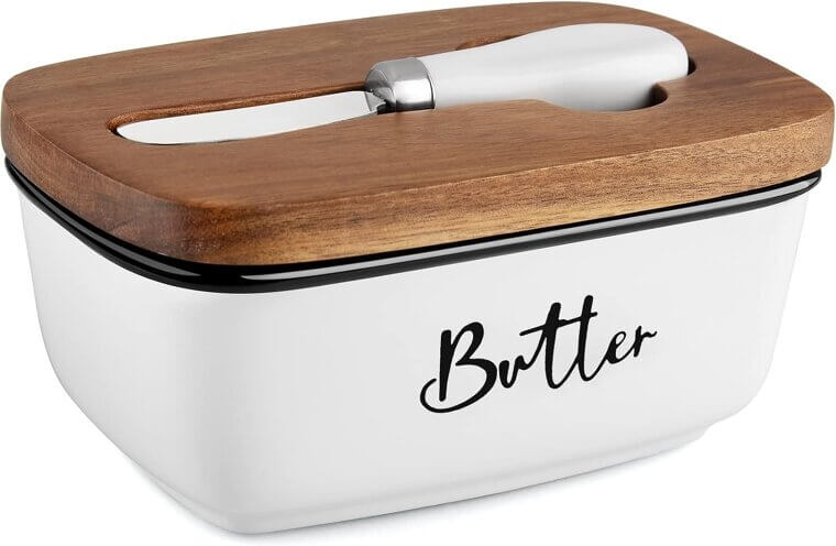 Ceramic Butter Dish - Perfect Farmhouse Kitchen Addition - Now 20% Off!