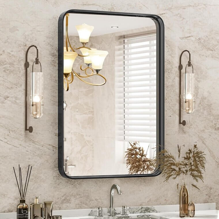 DUMOS Vanity Mirror - Stylish & Safe Bathroom Essential 