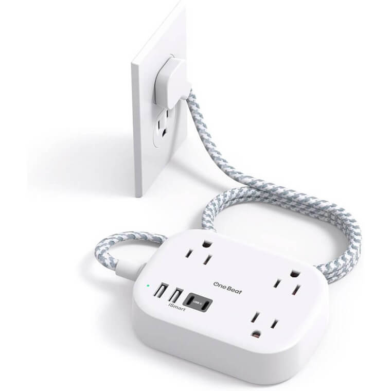 Travel Power Strip - Compact USB C Charger for Cruises and Dorms - Now 28% Off!