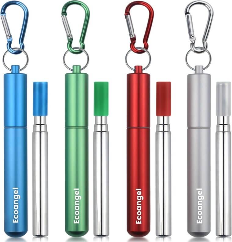 Collapsible Steel Straws - Eco-Friendly & Portable Drinking Solution - Now 10% Off!
