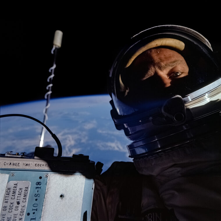 Buzz Aldrin Took the First Selfie In Space