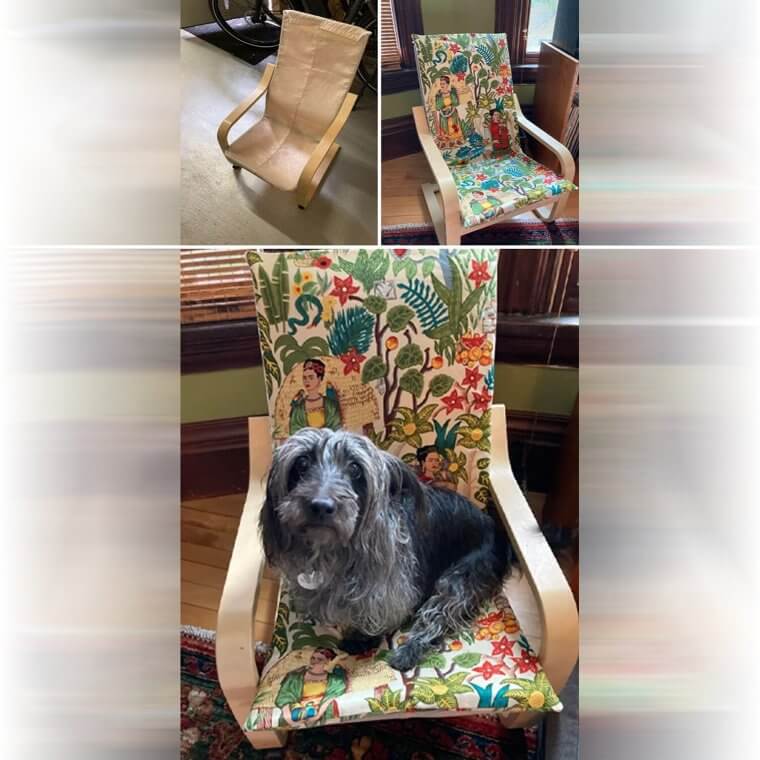 Someone Found This IKEA Chair And Reupholstered It