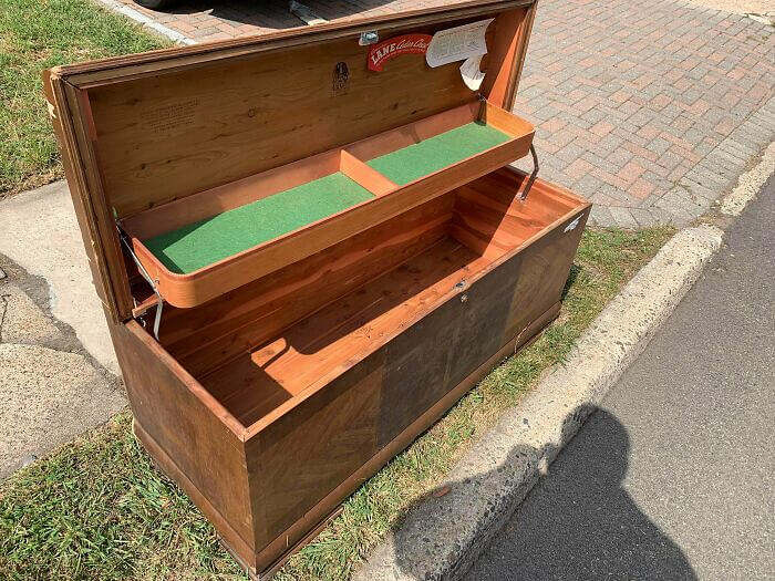 A Lane Cedar Chest With Shelves