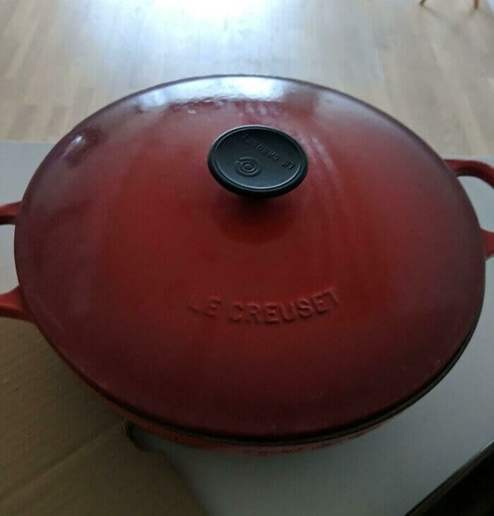 A Le Creuset Pot Someone Left In A Building