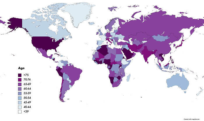 They Sorted Out World Leaders by Age on This Map