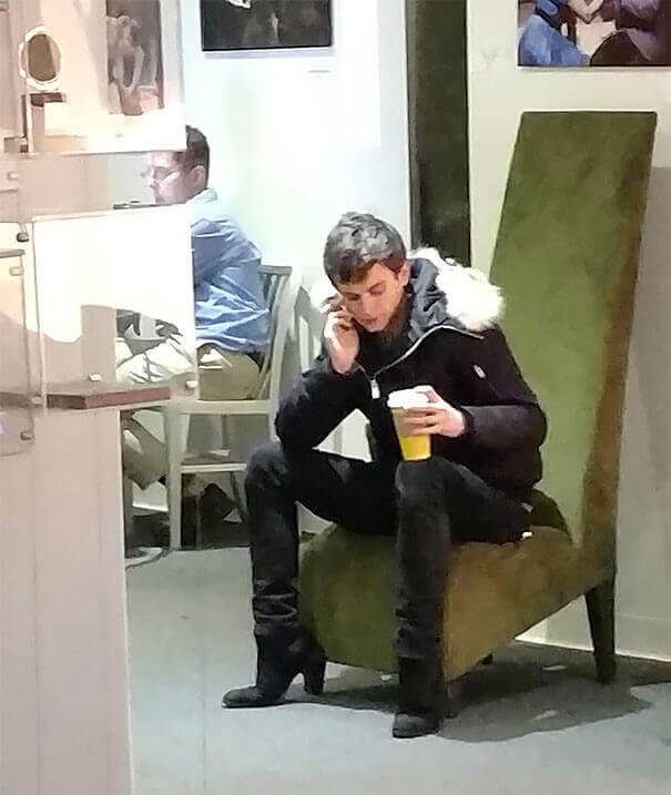 Is He Wearing High Heels?