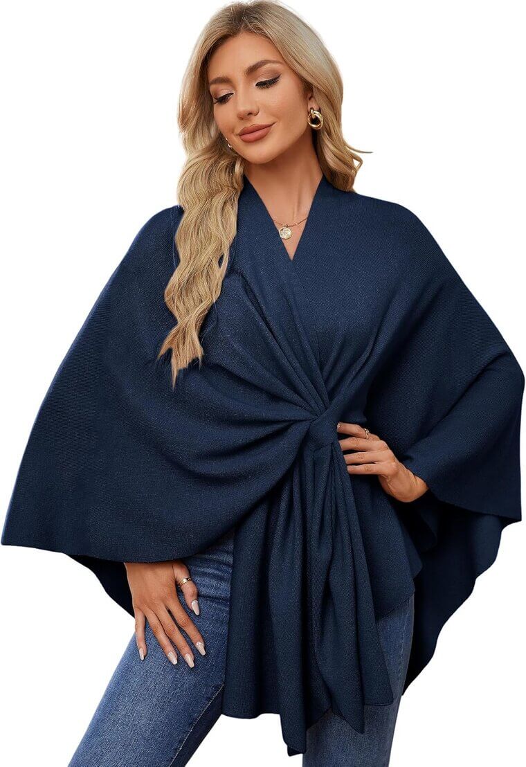 PULI Women's Poncho - Stylish, Soft, and Versatile for Every Season 