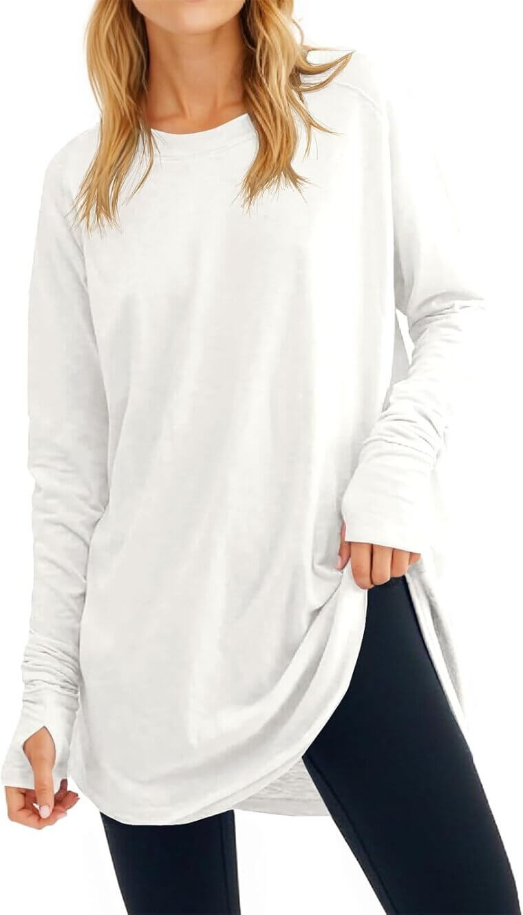 Fisoew Women's Tunic Tops - Trendy Comfort Meets Style - Now 37% Off!