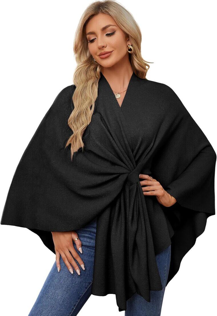 PULI Women's Poncho - Stylish, Soft, and Versatile Wrap - Don’t Miss the 35% Discount!