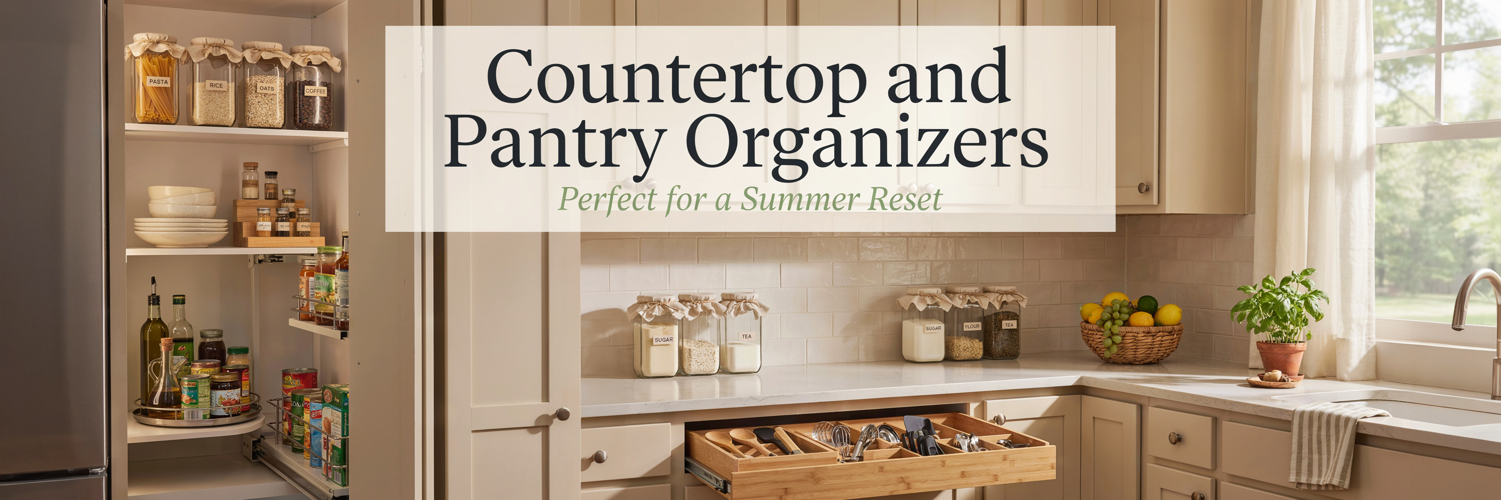 Countertop and Pantry Organizers Perfect for a Summer Reset