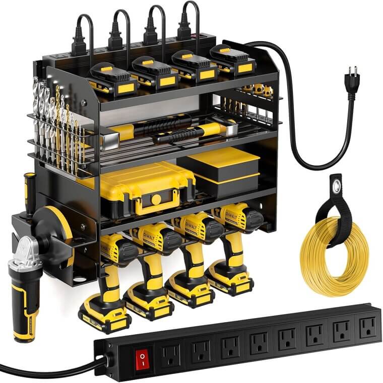 Tool Organizer with Power Strip for Your Garage 