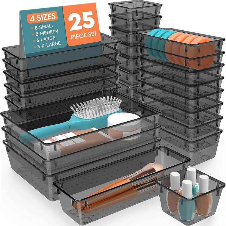 Drawer Organizer Set - Versatile Storage for Home & Office - Now 6% Off!