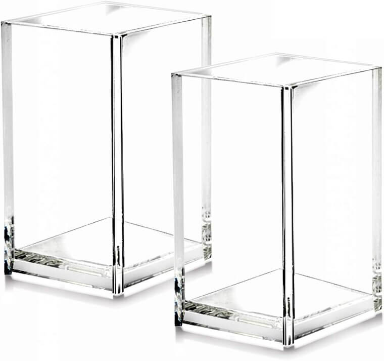 Acrylic Pencil Holder - Versatile Desk and Makeup Organizer - Don’t Miss the 36% Discount!