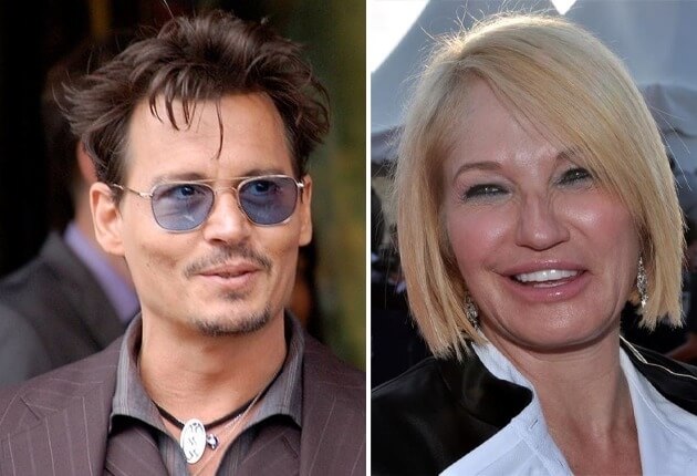 Ellen Barkin and Johnny Depp