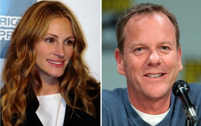 Julia Roberts and Kiefer Sutherland