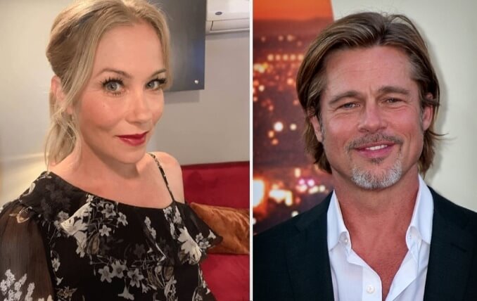 Christina Applegate and Brad Pitt