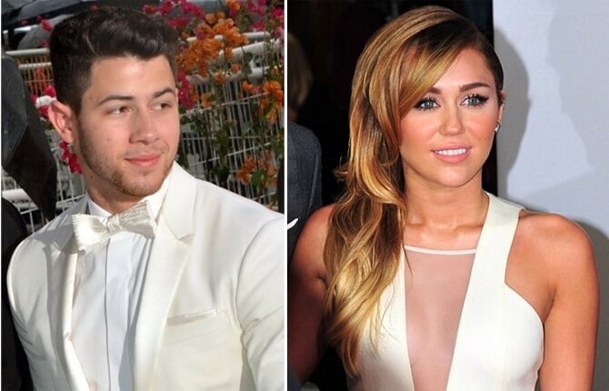 Miley Cyrus and Nick Jonas