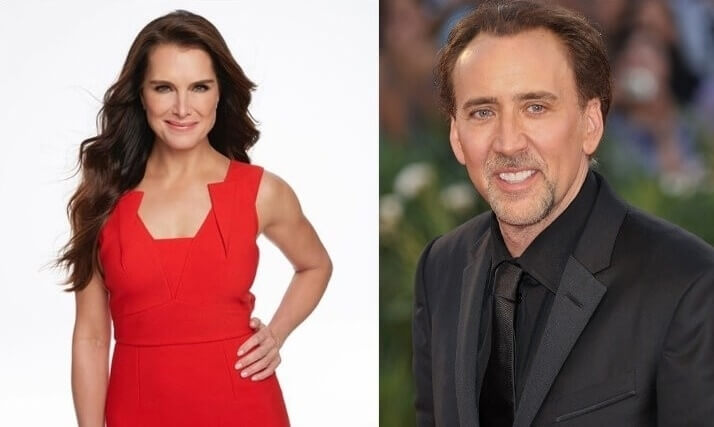 Brooke Shields and Nicolas Cage
