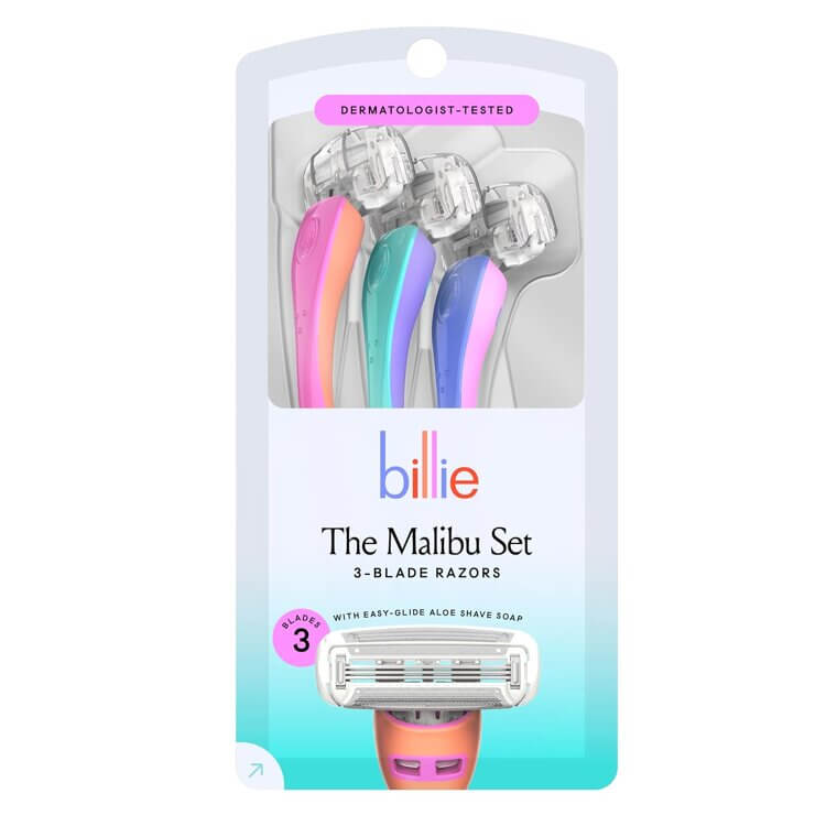 Billie Razors Malibu Set - Smooth Shave, Vibrant Colors 