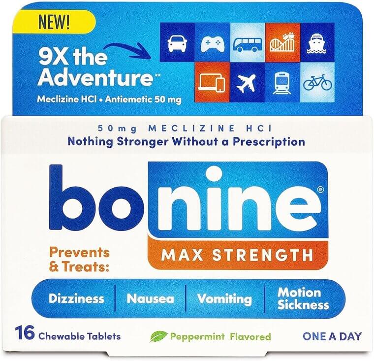 Bonine MAX Chewables for Motion Sickness Relief - 24 Hour Nausea Protection - Enjoy 40% Off!