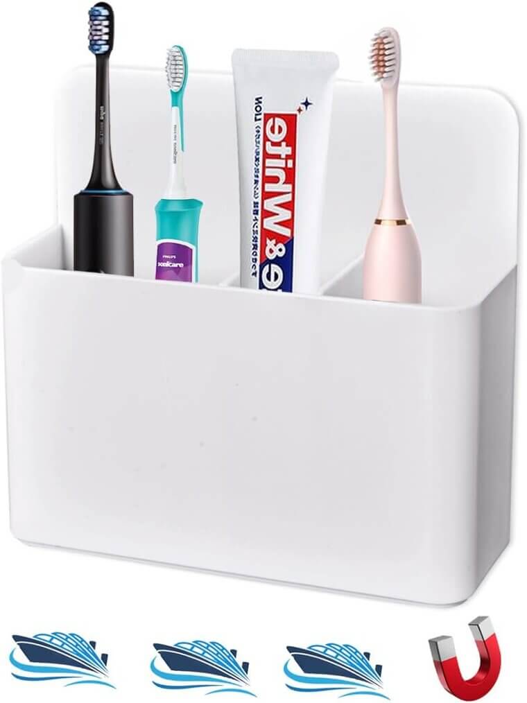 Magnetic Toothbrush Holder - Cruise & Travel Must-Have Organizer 