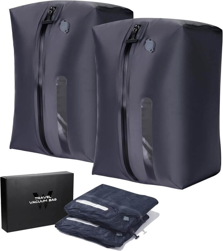 Travel Vacuum Cubes - Maximize Space & Waterproof Protection 