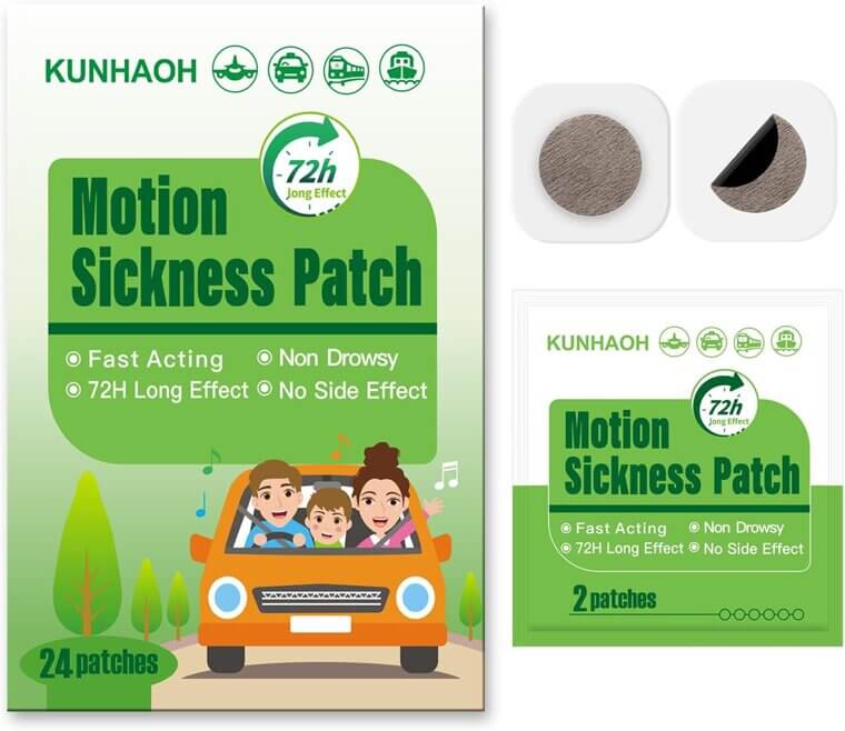 Motion Sickness Patches - Non-Drowsy Relief for Travel 