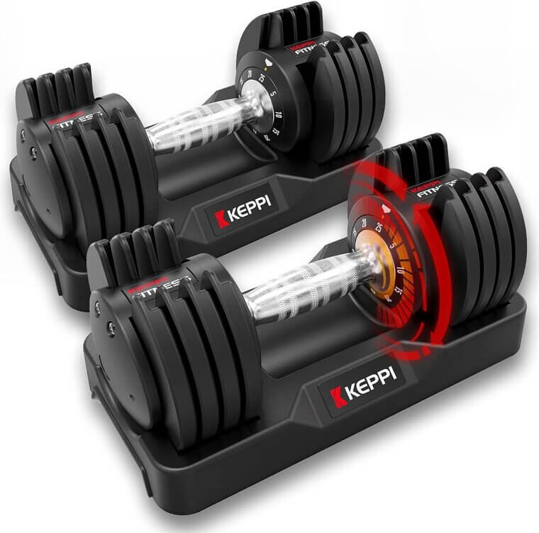 Keppi Adjustable Dumbbells - Versatile Home Workout Essential - Now 15% Off!