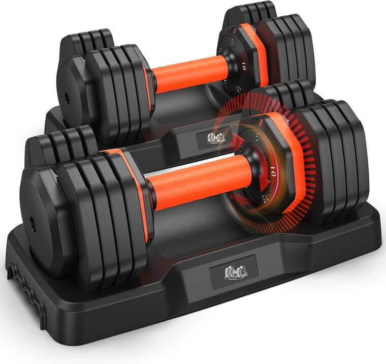 Adjustable Dumbbell Set - Home Gym Essential, Stay Fit at Home! - 18% Off!