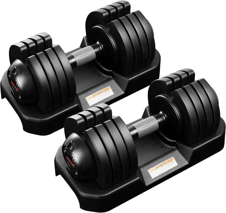 Adjustable Dumbbells - Premium Rubber Coated for Safe Workouts - Enjoy 15% Off!