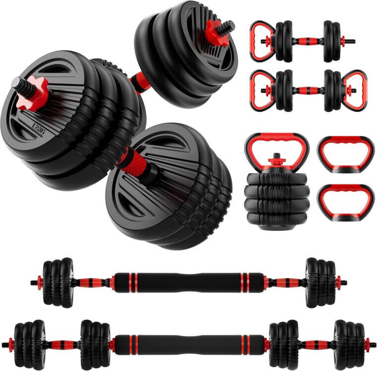 Adjustable Dumbbell Set - Versatile 5-in-1 Workout Essential 