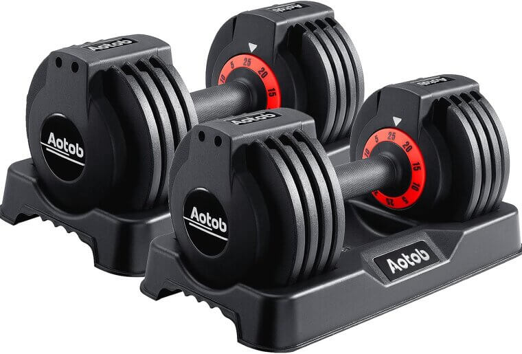AOTOB Adjustable Dumbbell Set - Perfect for Home Workouts! 