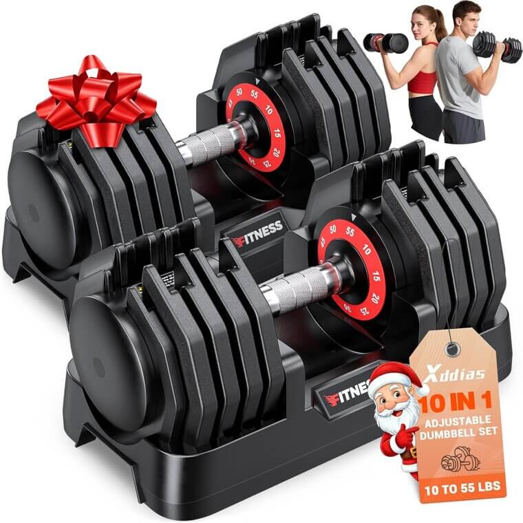 XDDIAS Adjustable Dumbbells: Your Home Gym Essential - 23% Off!