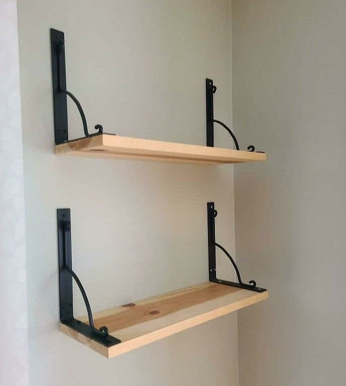 Turn Wall Brackets Upside Down for Handy Shelves With Bookends