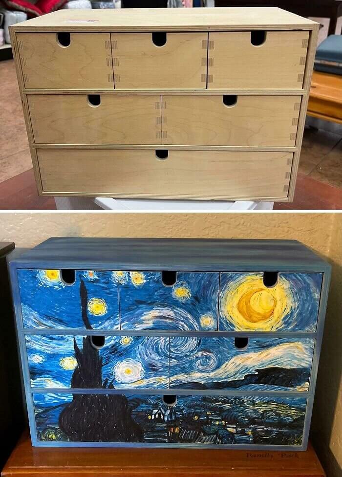 Showcase Your Artistic Skills on an IKEA Cabinet