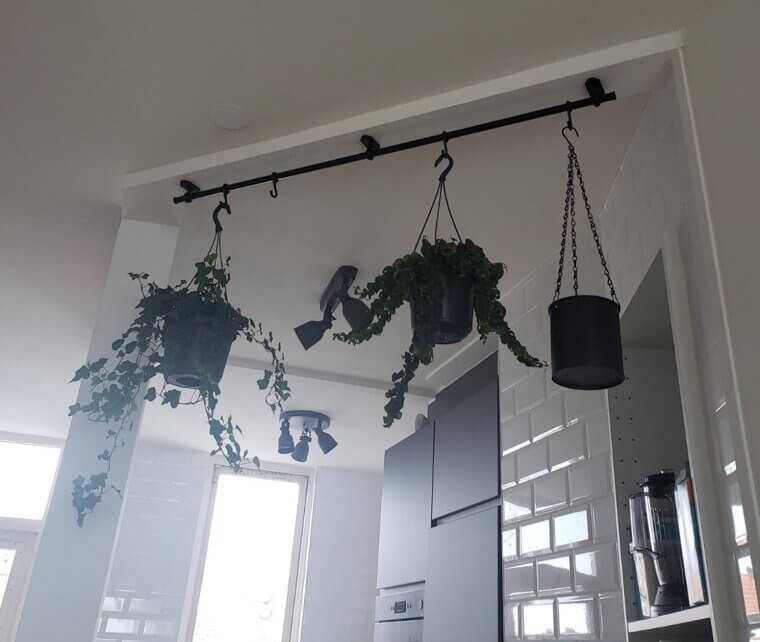 Agățați-vă plantele de o șină FINTORP pentru spațiu suplimentar