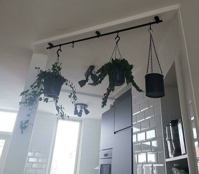 Hang Your Plants From a FINTORP Rail for Extra Floor Space