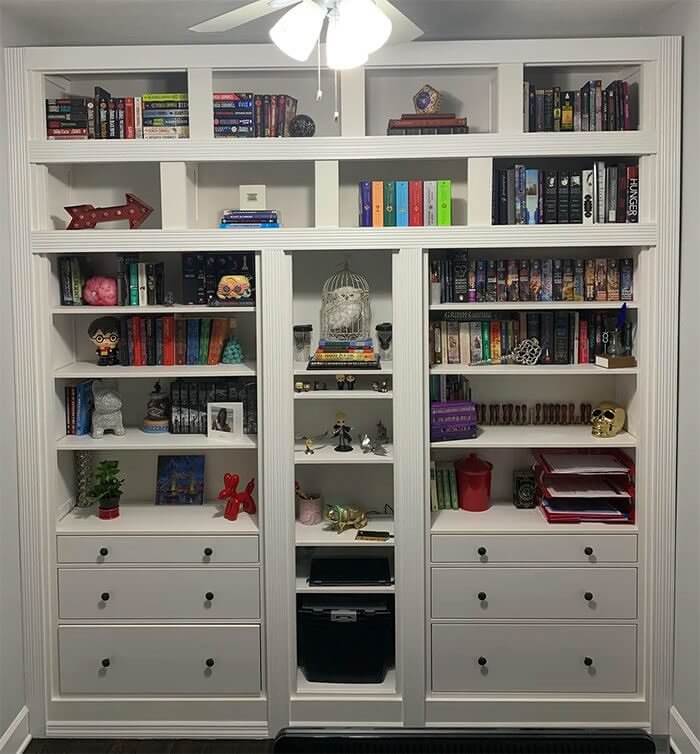 Build a Gorgeous Shelving Unit by Mixing up BILLY and HEMNES Bookcases