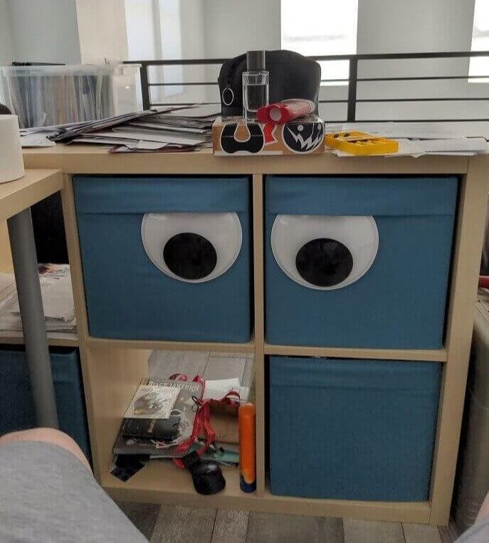 Add Some Fun to Your Children's Storage With Giant Googly Eyes