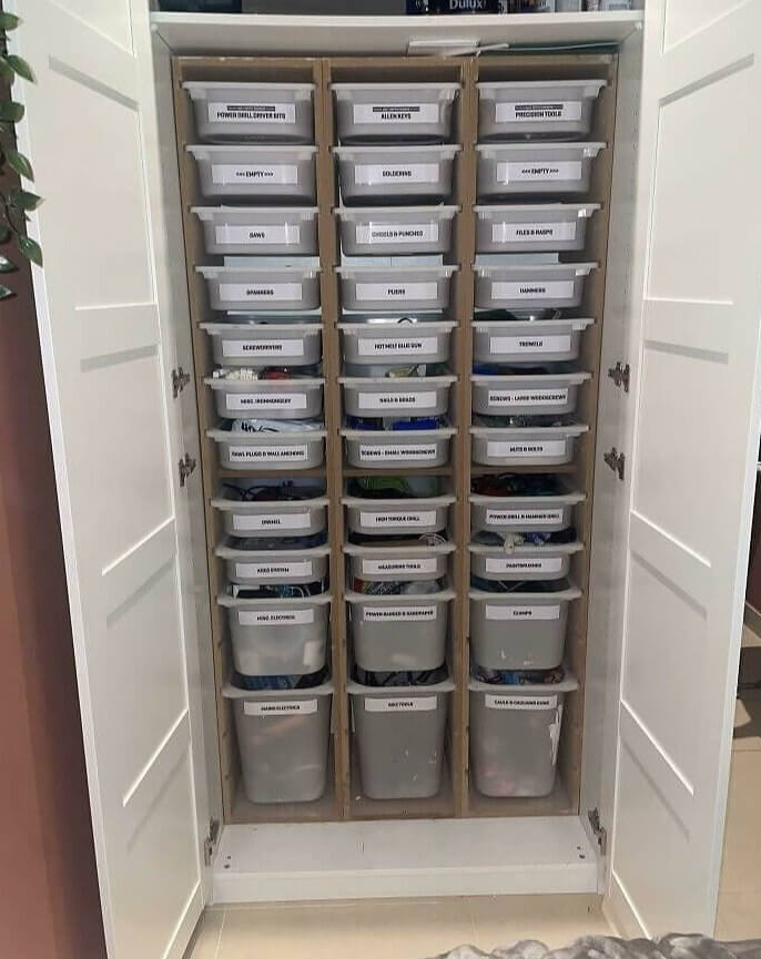 Use TROFAST Storage Units to Make a Toolshed for Your Apartment