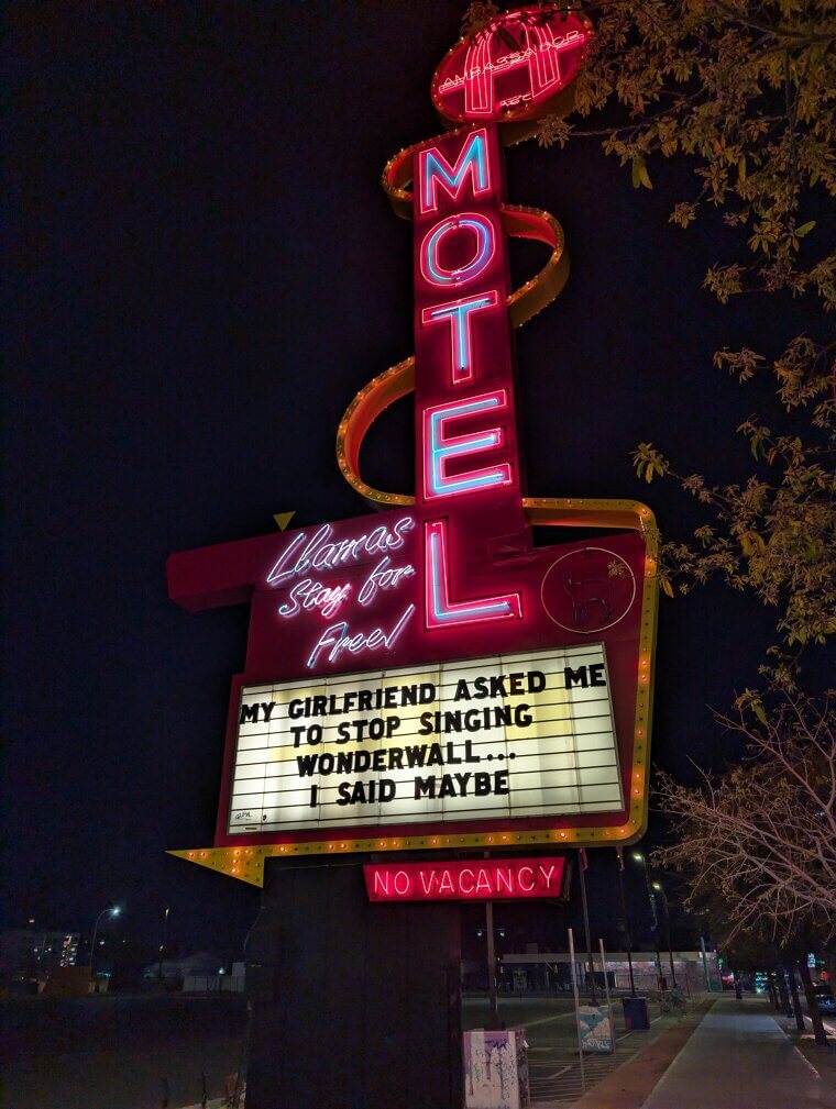 A Motel Sign With Perfect Dad-Level Humor